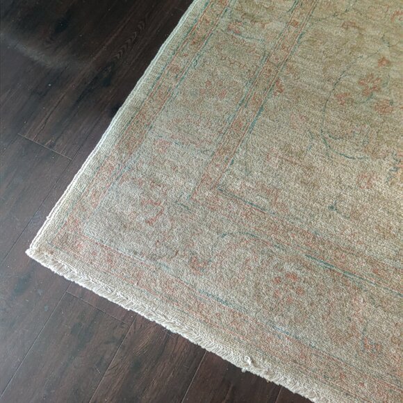 Indo Oushak Vintage Rug 66"x 94" Hand-Knotted Traditional | 100% Wool - Picture 16 of 16